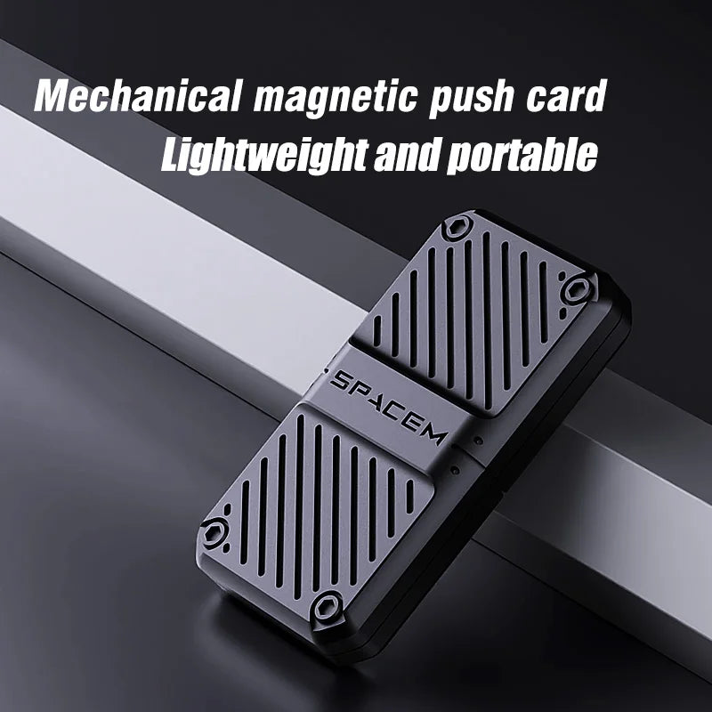 YIJOO Adults SPACEM Silver Metal Alloy Precision Fingertip Hand-Eye Coordination Mechanical Magnetic Push Plate Slider Fidget Stress Reliever Rectangle Activity Toys/Colors-Yellow/Black/Gray/Silver/Blue/13-18 + Years Old
