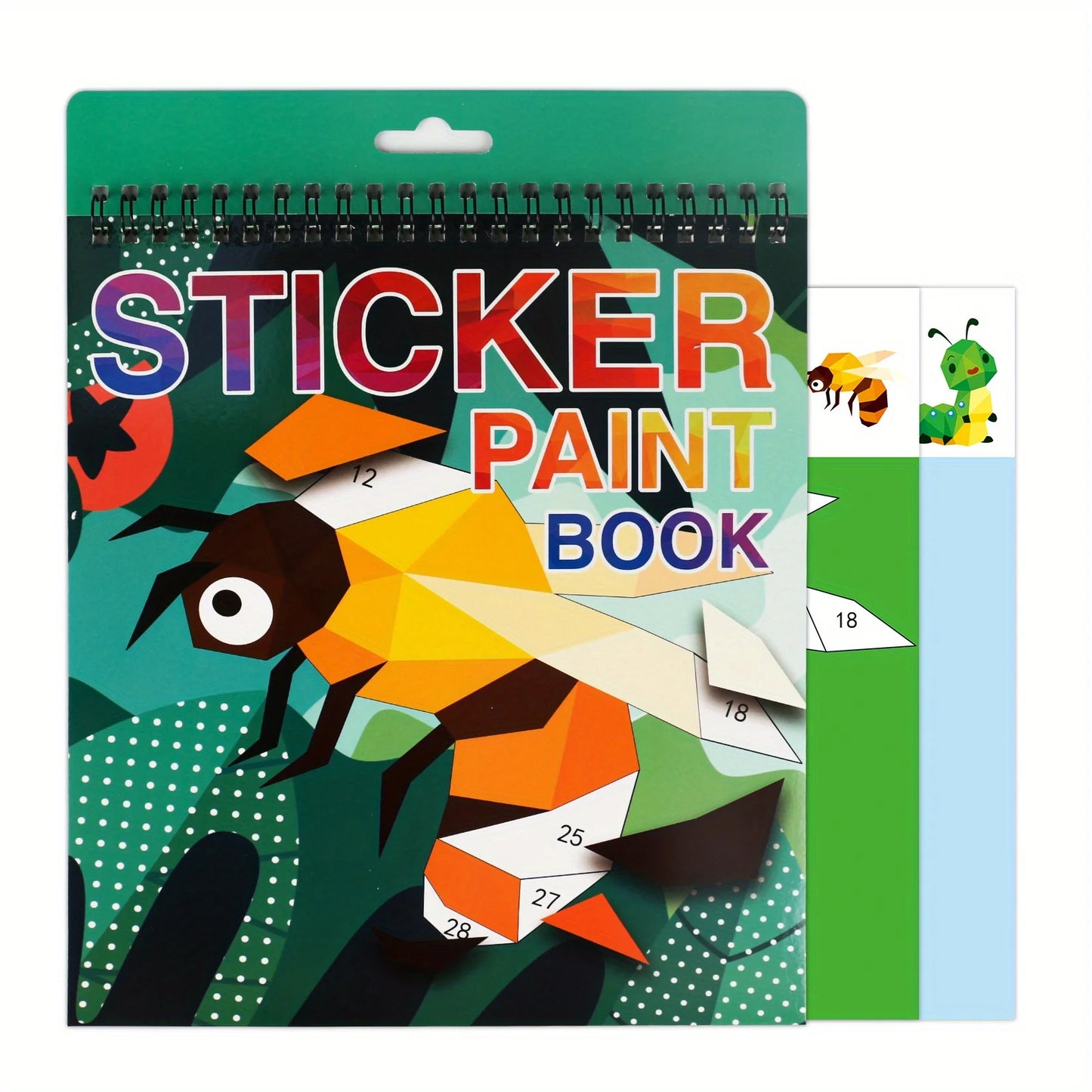 NULL Kids Multicolor Plastic-Cardboard Paper Unique Geometric Seven Different Animal Pictures Patterns Stickers Multicolor Paint By Numbers Brain Games Books Stickers-Stickers Machines/Ages 3-12 Years Old