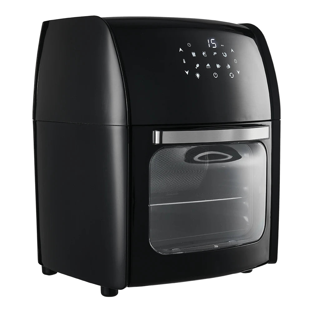 Voltsify Black Non-Stick Air Fryer/Adjustable Temperature/Rotisserie Basket/ Automatic Power Off/ Memory Function/1800W/220-240V-50Hz/PP-Tin Plate