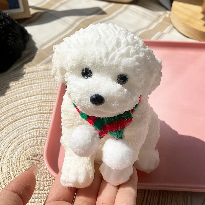 MARBIT Teens-Adults 3D TPR Synthetic Plastic Super Cute Realistic Black Puppy Animal Flexible Pinching Squeezing Stress-Anxiety Reliever Executive Toys/Ages: 13-18 Years Old-Adults