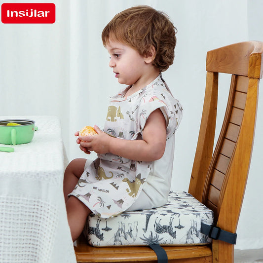 Cute Cartoon Colorful Animal-Floral Pattern Waterproof Durable Non-Slip Polyester Oxford Fabric Adjustable Height Portable Safety Buckle Booster Seat Cushions/Ages: 1-2 Years Old