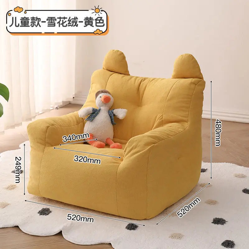 No-EN-Name-Null GIANT Soft Linen-Cotton Fabric Sofa Bean Bag Chairs/ Side Pocket/Detachable Cover /Washable /Colors-Gray/Blue/Yellow/Beige/Multicolor