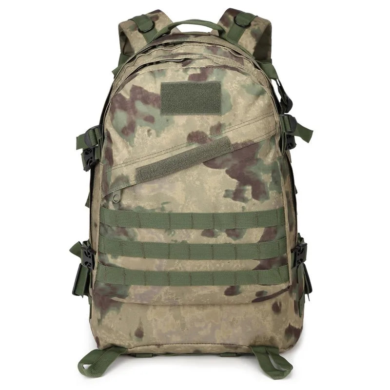 JARHEAD Large Outdoor Waterproof Green Oxford Nylon Fabric 3D Tactical Rucksack Polyester Lining Built-In Compartment Shoulder Straps-Handle Military Backpacks/Internal Padding/Colors-Camouflage/Green/Beige/Black