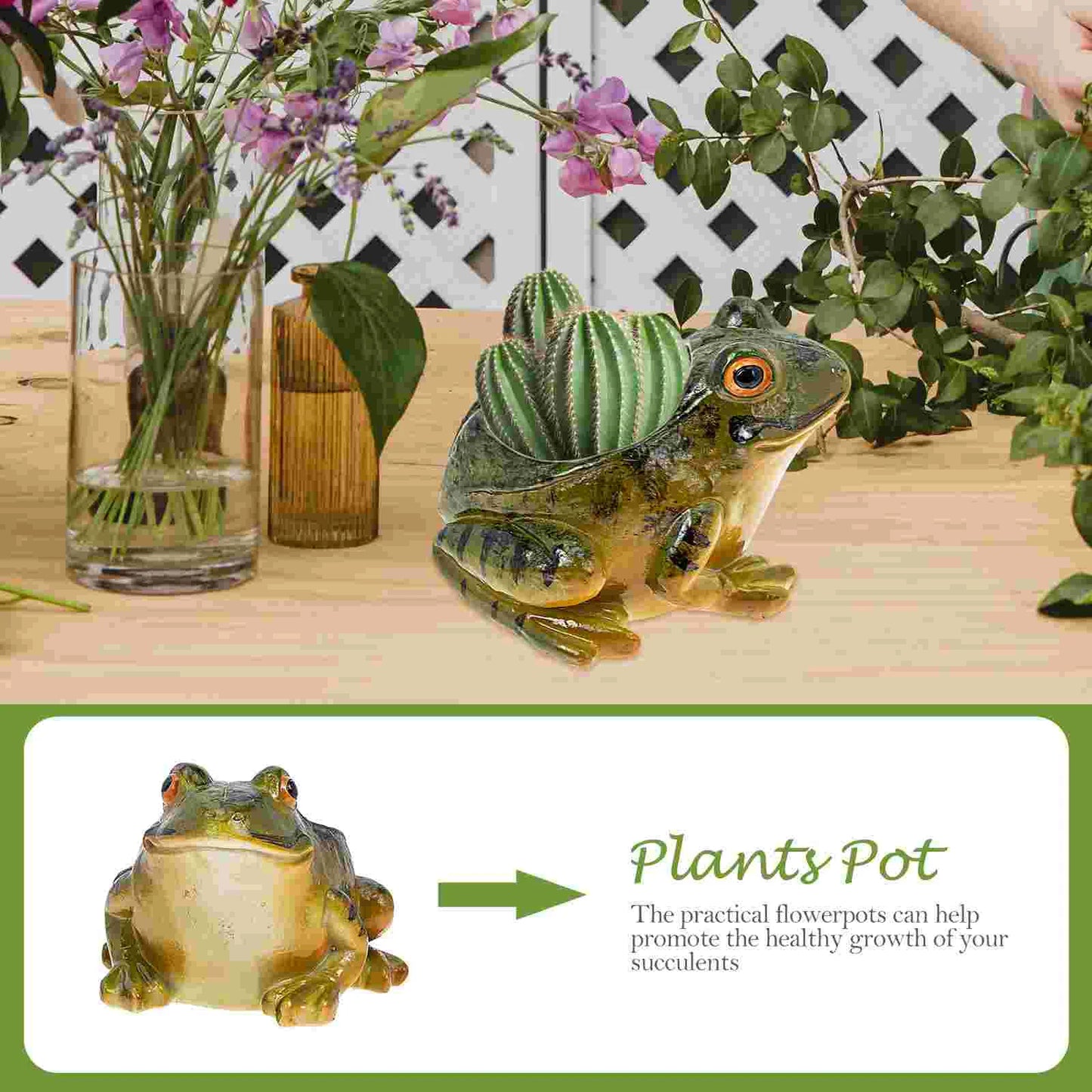 Ceramic Planter Frogs Shape Bonsai Pot Model Succulent Glass Vase Creative Ceramic Frogs Pot room belcony adorn deco