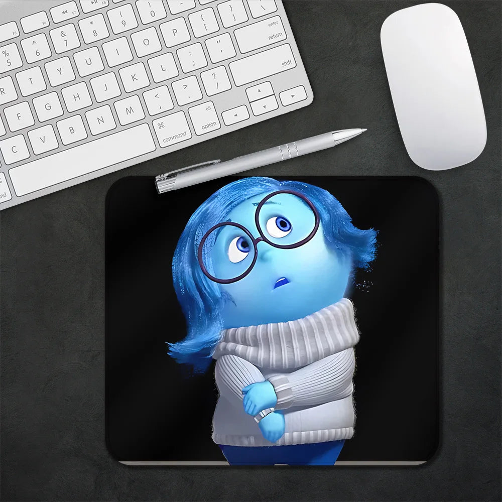 TOPTOY Cute Animated CARTOONS-INSIDE OUT 2-MOVIE-TV Themes Multicolor Rectangle Shaped Gaming Rubber Base Mouse Pads/Colors-Blue/White/Orange/Purple/Black/Multicolor/Pink