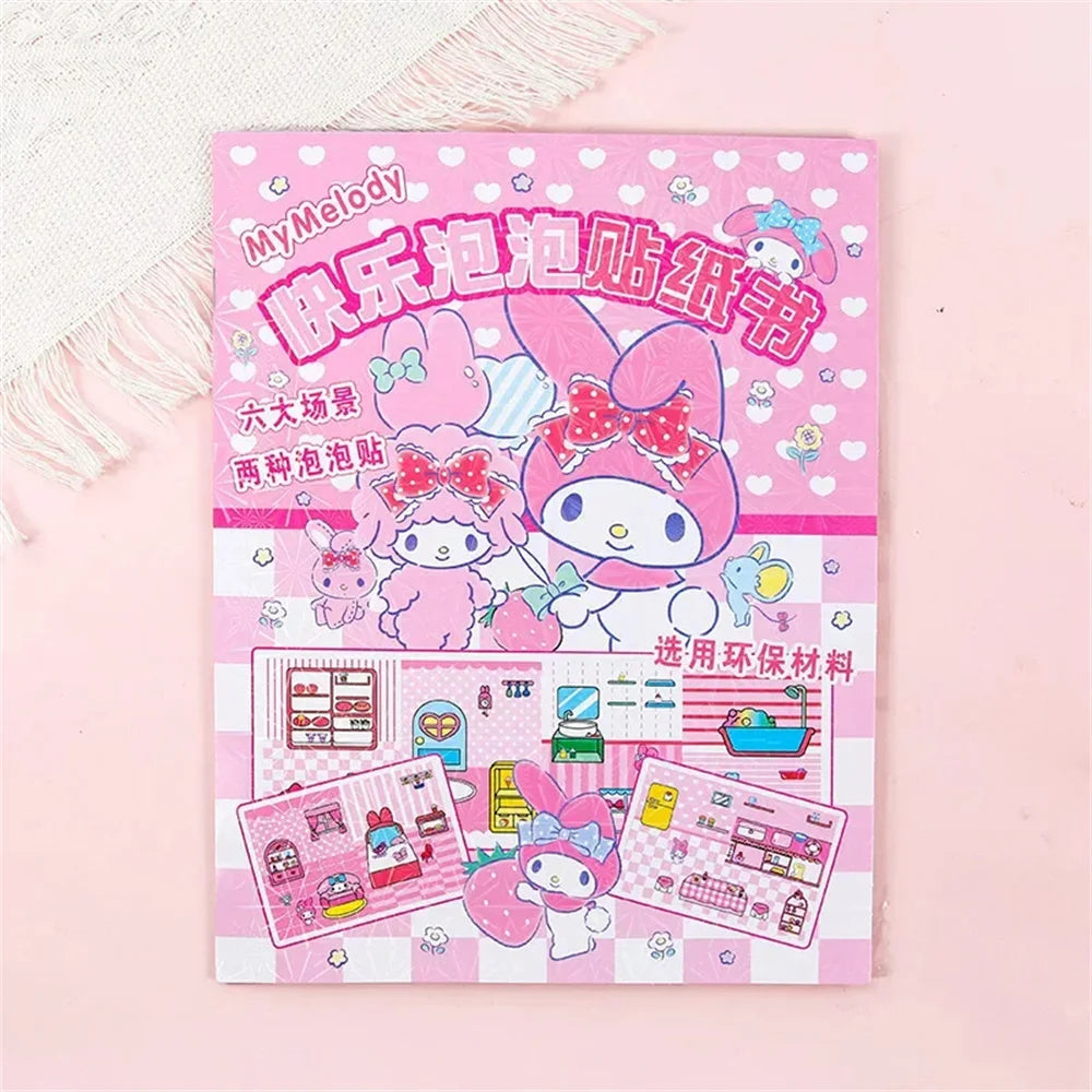 JOYTOP Kids 10 Styles Plastic Multicolor Cute Cartoon Sanrio Quiet Home Landscape Cardboard Sticker Books/Colors-Yellow/Pink/Pink/Purple/Blue/Multicolor/Ages: 3-14 Years Old-Older