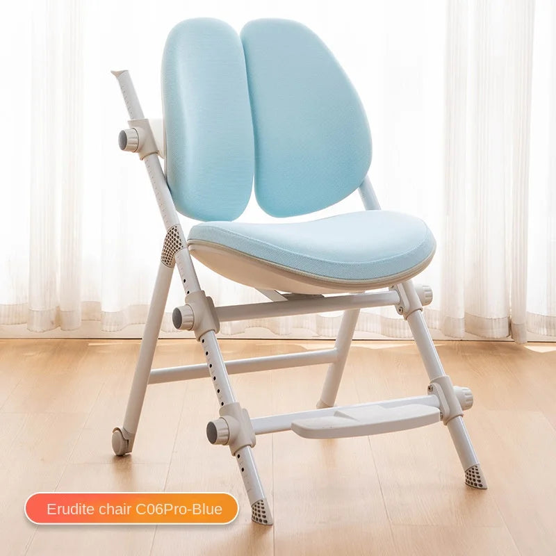 OMGD Kids Adjustable Height-Backrest-Footrest Plush Soft Upholstered Padded Faux Leather Cushions Carbon Steel Frame Computer Folding Chairs/Colors-Pink/White/Beige/Green/Gray/Multicolor