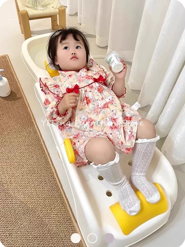 Kids 2-3 Years/Plastic Shampoo Chair/Colors-White/Beige/Yellow/Multicolor