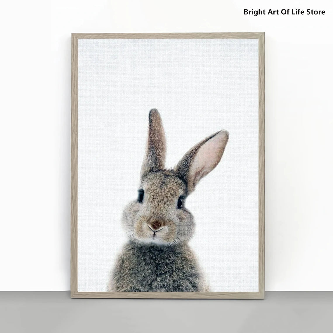 Unframed Waterproof Cotton Canvas Bunny Rabbit Animal Vertical-Rectangle Art Oil Print Posters