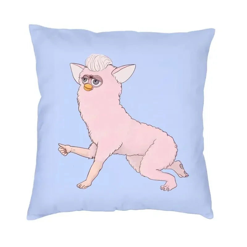 No-EN-Name-Null Printed Square Cartoon Anime Furby Design Decorative Throw Pillows