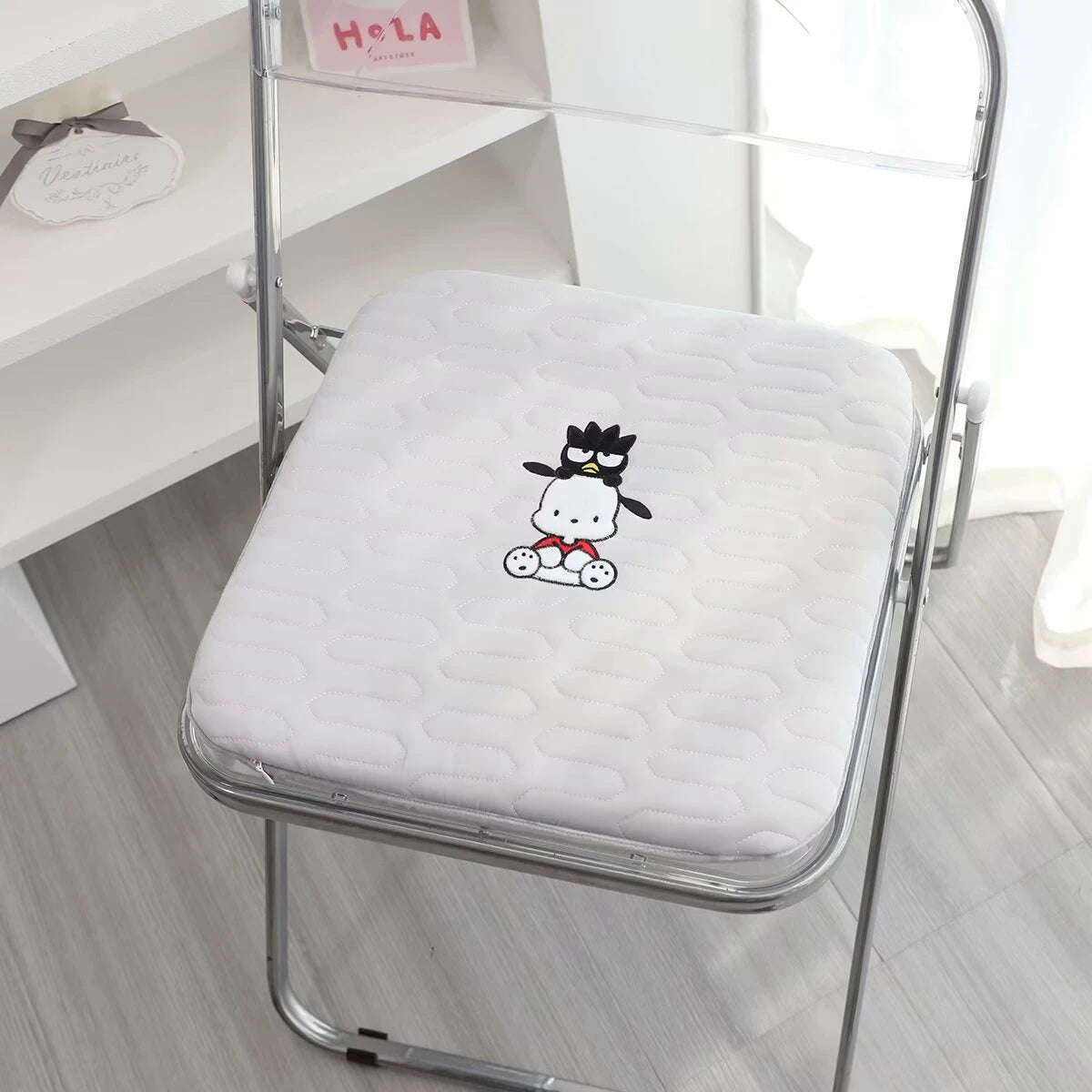 KUROMI Adult Handmade Cartoon Seat Cushion For Chairs/Light Colors-Light Blue/Light Pink/Light Peach/Light Green/Light Beige/ Light Off White/