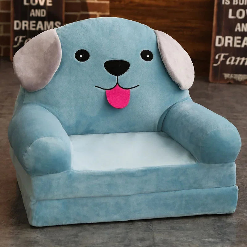 NULL Kids Medium Firm Polyester Fabric Cushions Gray Cute Cartoon Animal Design Play Sofas Armchairs /Colors-Gray/Pink/Green/Blue/Orange