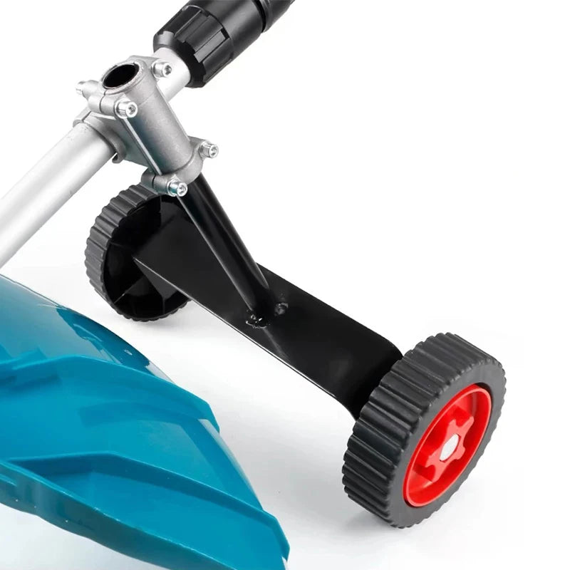 TOORISE Adjustable Height Weed-Grass Trimmers Black-Red Plastic Rollers Metal Support Wheels Weed Trimmer Accessories