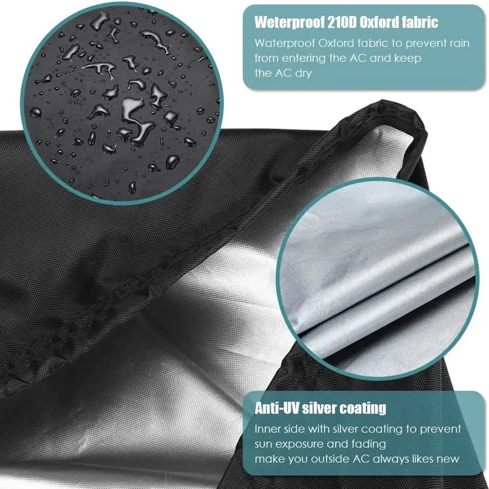 Outdoor Black-Silver Waterproof Oxford Fabric Locked Adjustable Drawstring Nylon-Polyester-Synthetic Rope Prep Cart Covers