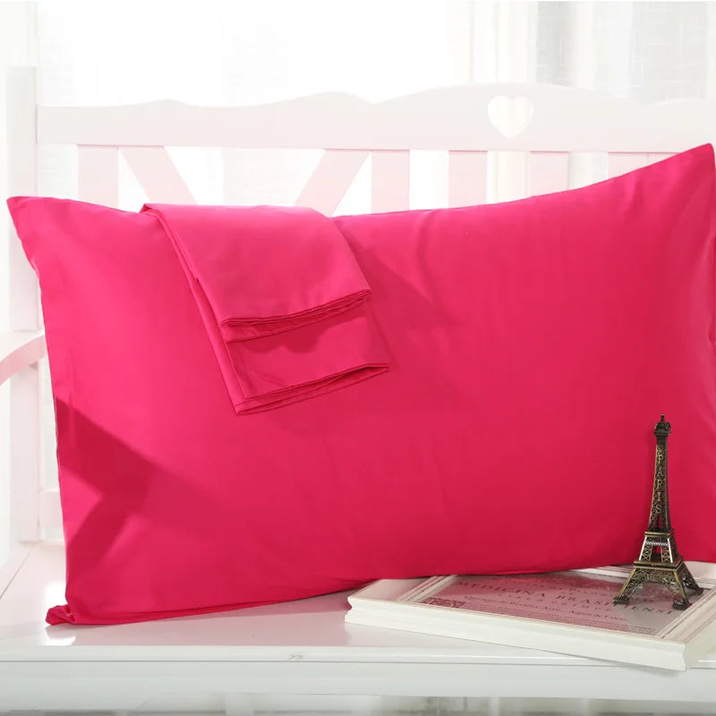No-EN-Name-Null Modern Soft Strong Egyptian Cotton Silky Sateen Finish Red Rectangle Shaped Pillowcases/Queen-King Sizes/Colors-Red/Beige/White/Purple/Pink/Multicolor/400 Thread Count/Machine Wash/Tumble Dry/Traditional Closure