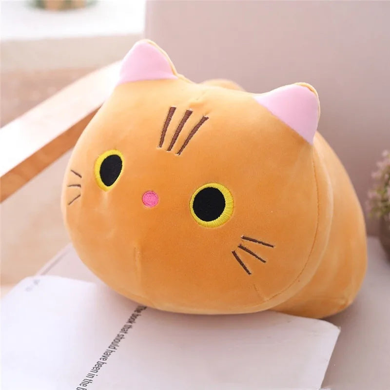 No-EN-Name-Null Movie-TV Cartoon Black Cute Kitty Cat Plush PP Cotton Pillow Stuffed Animals Toys/Ages: 14-18+Years Old/Colors-White/Black/Brown/Gray