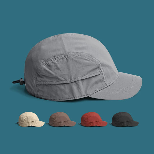No-EN-Name-Null Outdoor Japanese Unisex Adjustable-Fit Adults Nylon UV Protection Quick-Drying Baseball Caps/Colors-Gray/Black/Beige/Red