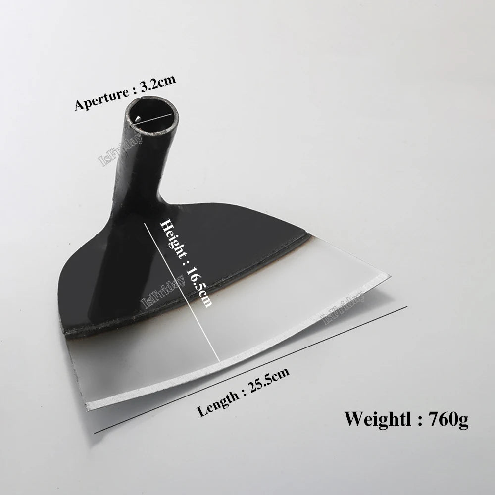 ISFRIDAY Black-Silver Manganese Steel Metal Loosening Soil-Weeding Wood-Handle Hoes