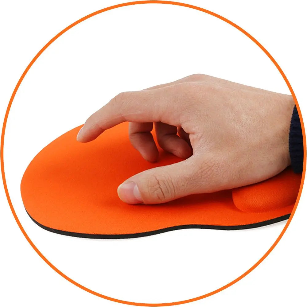 OKDEALS Customized Shapes Free-Form Soft Comfortable Leather Solid Rainbow Color Rectangle Shaped Foam Sponge Core Non-Slip Wrist Support REST Neoprene Rubber Base Gaming Mouse Pads