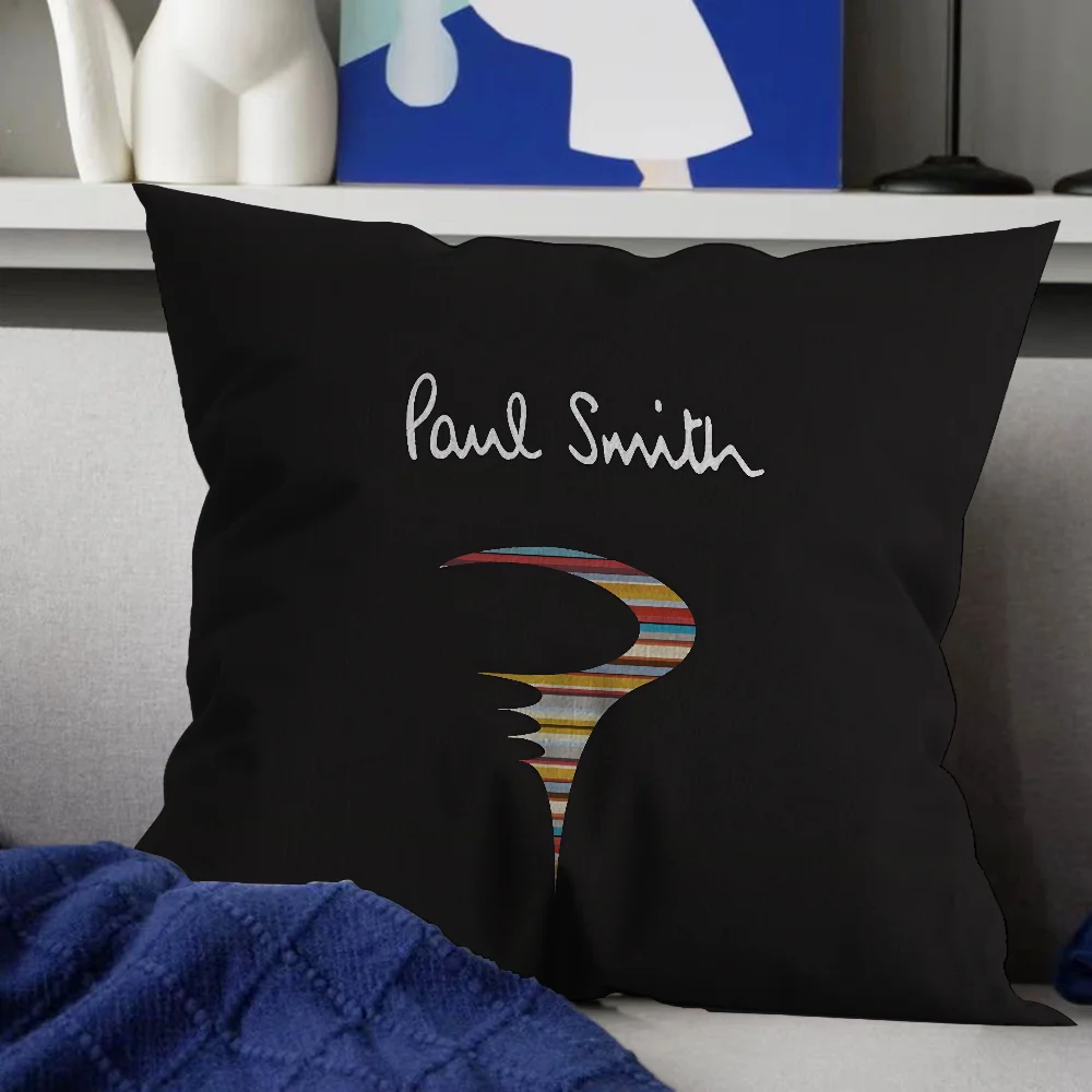 MINISO Printed Paul Smith Multicolor Square Double-Sided Cotton-Polyester Blend Washable Pillowcases/Colors-Multicolor/Striped/Purple/Black/Blue/Red/ 8 Sizes/(Pillow Not Included)/DO NOT BLEACH-DRY CLEAN/Ironing Temperature 100'Celsius