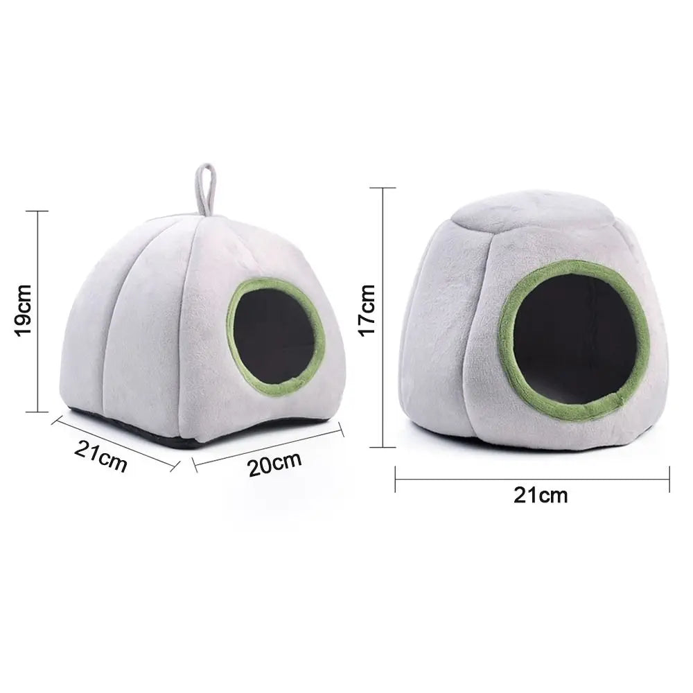 No-EN-Name-Null Moisture-Windproof Two Styles Green-Three Styles Gray Cotton-Flannel Soft Plush Synthetic Elastic Sponge Filling Fabric Body Pets Small Animals Habitats-Cages Anti-Skid Bottom Sleep Beds