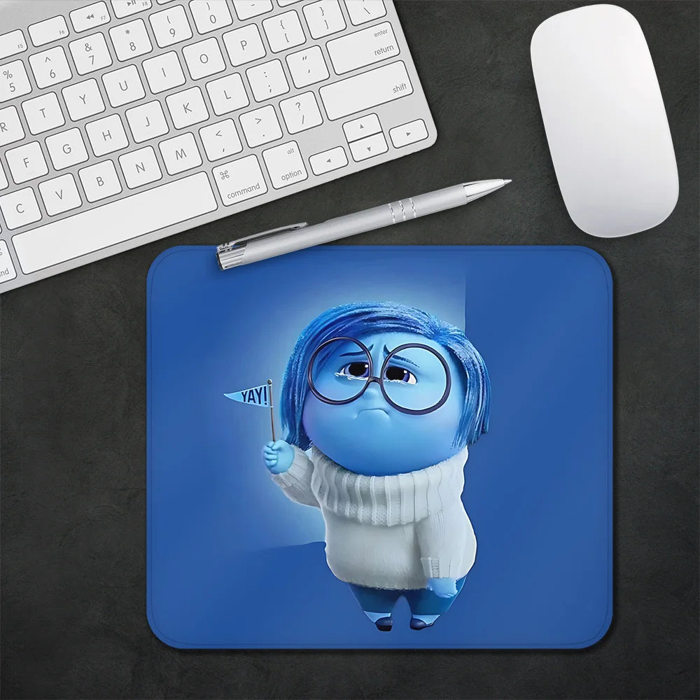 TOPTOY Cute Animated CARTOONS-INSIDE OUT 2-MOVIE-TV Themes Multicolor Rectangle Shaped Gaming Rubber Base Mouse Pads/Colors-Blue/White/Orange/Purple/Black/Multicolor/Pink