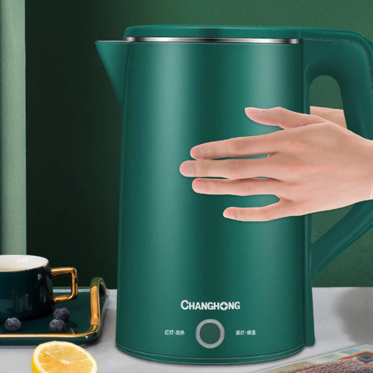 High Power Stainless Steel Thermal Insulation Electric Hot Water Kettles/AC-Powered/Colors-White/Green/Black/Silver