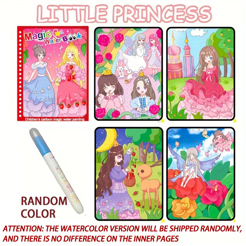 IPCBEC Kids Multicolor Plastic Magical Watercolor Picture Painting-Coloring-Drawing Cardboard Paper Reused One Copy Notebooks Coloring Books-Pads /Ages: 3-18 Years Old/Colors-Red/Blue/Green/Multicolor/Animals