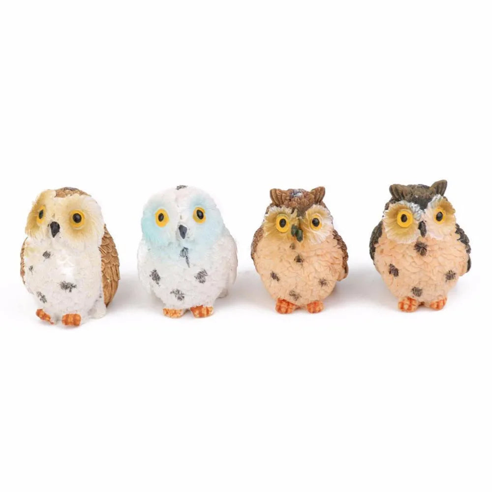 JETTING Movie-TV Characters Plastic Resin Multicolor Mini Cute Cartoon Night Owl Animal Figurines
