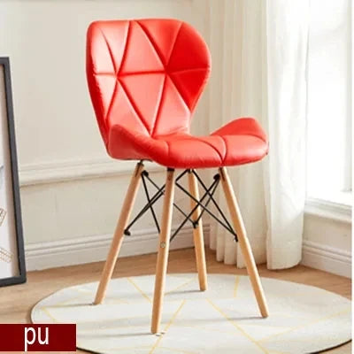 Nordic Cotton Hemp Upholstered Dining Beech Wood Legs Chairs/Colors-Purple/Red/Blue/White/Green/Yellow/Beige/Brown/Orange/Pink/Black