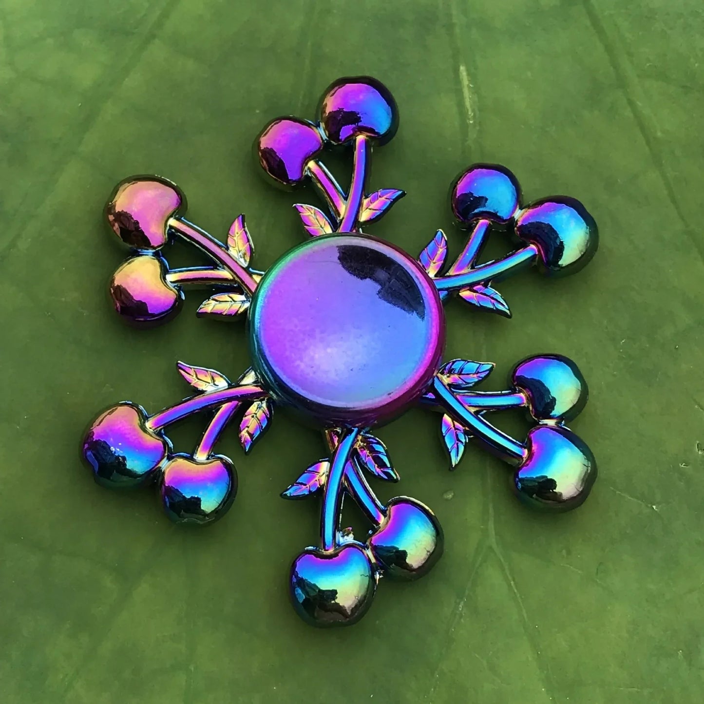 Kids Metal Purple Multicolor Round Fingertip Focus Spinners Anxiety-Stress Relief Fidget Toys/ Ages: 13-18 + Years Older