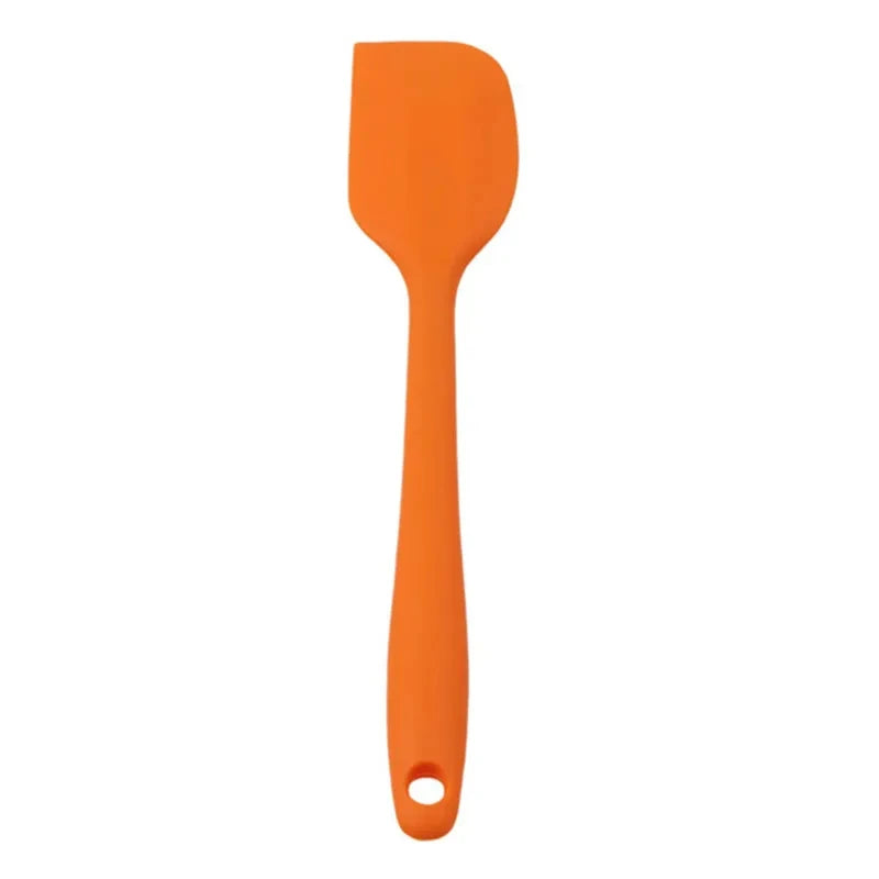 Kitchen Small Heat Resistant Integrated Soft Silicone Spatulas/With Hook Hole/Colors-Red/Blue/Green/Orange/Pink