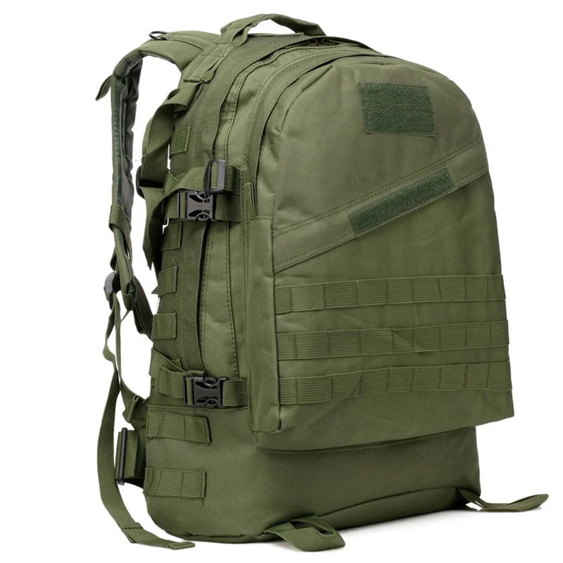 JARHEAD Large Outdoor Waterproof Green Oxford Nylon Fabric 3D Tactical Rucksack Polyester Lining Built-In Compartment Shoulder Straps-Handle Military Backpacks/Internal Padding/Colors-Camouflage/Green/Beige/Black