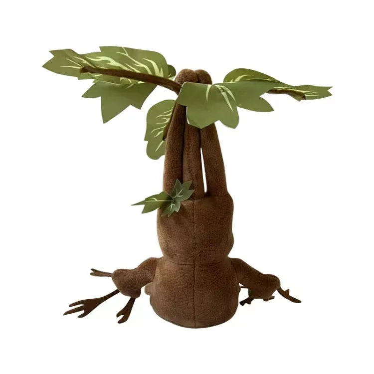 No-EN-Name-Null Teens-Adults Movie-TV Cute Anime Cartoon Brown Mandrake Root Green Leaves Shaped Soft Plush Stuffed Animal Toys/Ages: 14-18 Years Old/Colors-Brown/Green