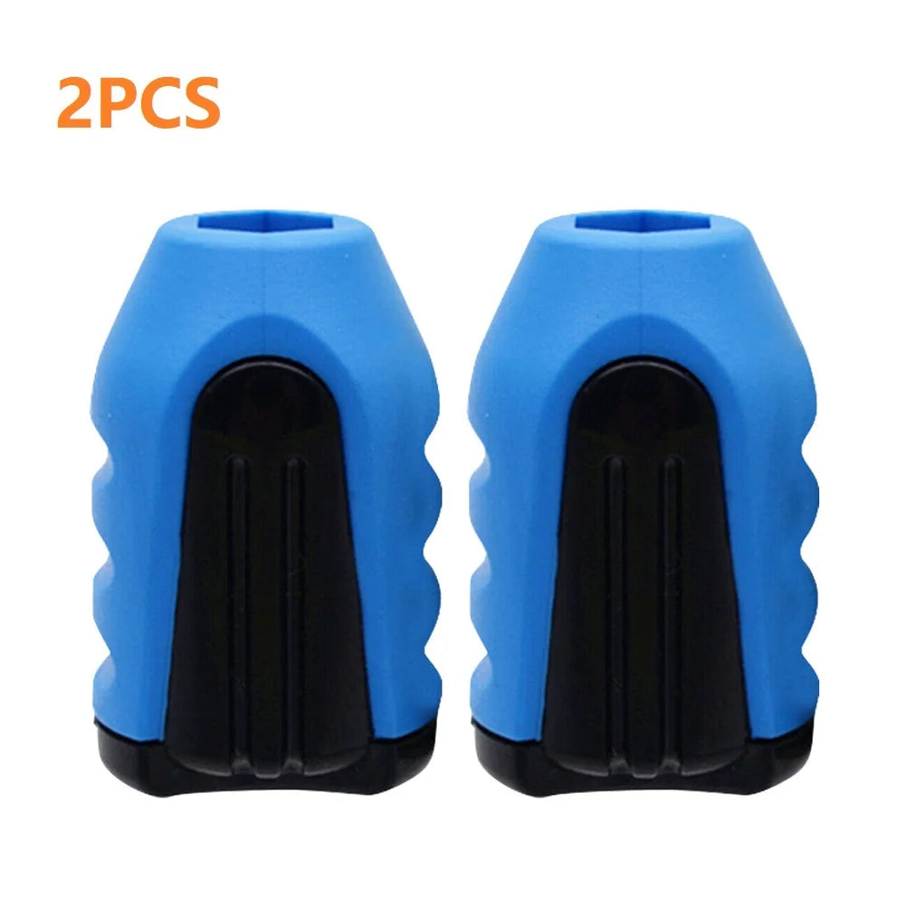 2 PCS Mini Multicolor Non-Slip Explosion-Proof Slotted-Phillips Screwdriver Plastic Double-Head Magnetizer Ring For Bits Sets/Colors-Blue/Black/Yellow/Red/Multicolor