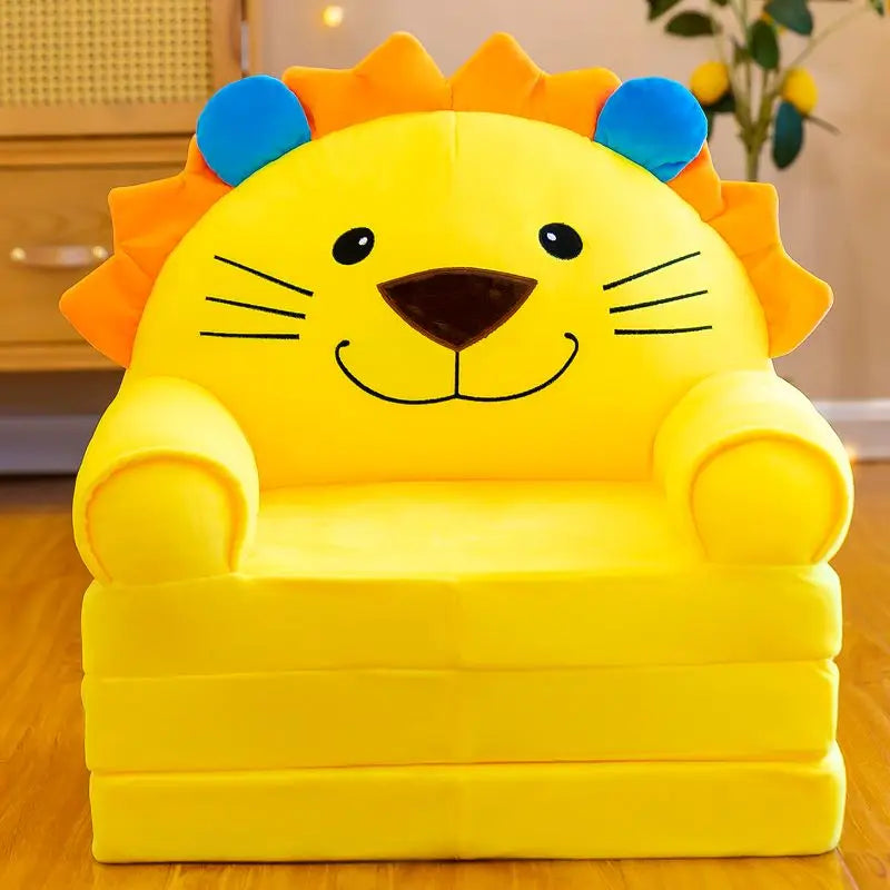 No-EN-Name-Null  Modern Kids One Seat Purple Cute Cartoon Animals-Princess Design Upholstered Padded Soft Polyester Fabric Armchairs/Colors-Purple/Red/Pink/Blue
