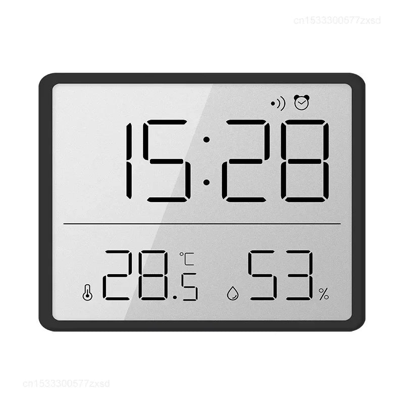 Xiaomi Automatic Rectangle Indoor Sensor Clock Multifunction Thermometer-Hygrometric Electronic Temperature-Humidity Levels Wall Monitor Clocks/Colors-White/Black
