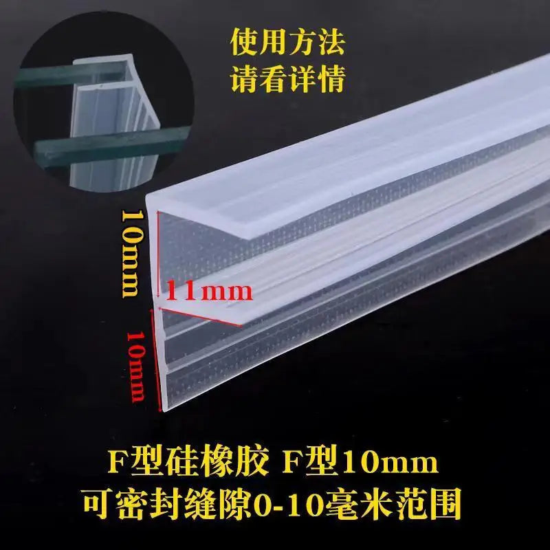High Density Non-Adhesive Clear Silicone Rubber Waterproof Flexible Glass Sealing Strips/Glue Not Included/Doors-Windows