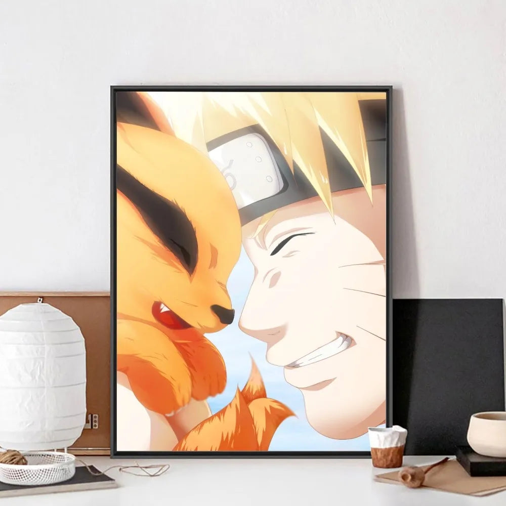 MINISO Retro Unframed Rectange Waterproof Singer A-Narutoes-Anime White Paper Wall Art Posters/Colors-Orange/yellow/Purple/Blue/White/Many Sizes