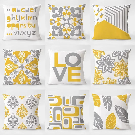 100% Polyester Simple Geometric Print Pillowcases