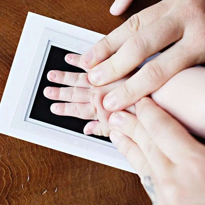 Babies Paper Keepsake Hand-Foot Prints Mess-Free Oil No-Smear Babies Clean Touch INK PADS/Colors-Black/White/Ages: Newborn 0-6 Months
