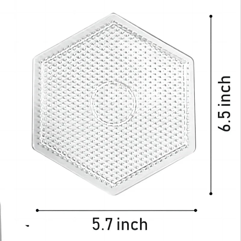 NULL Kids DIY Many Shapes Clear White Pegboard Template For Hama Beads-Jewelry Making Kits /Ages 6-12 Years Old /Colors-Clear/Geometric/White