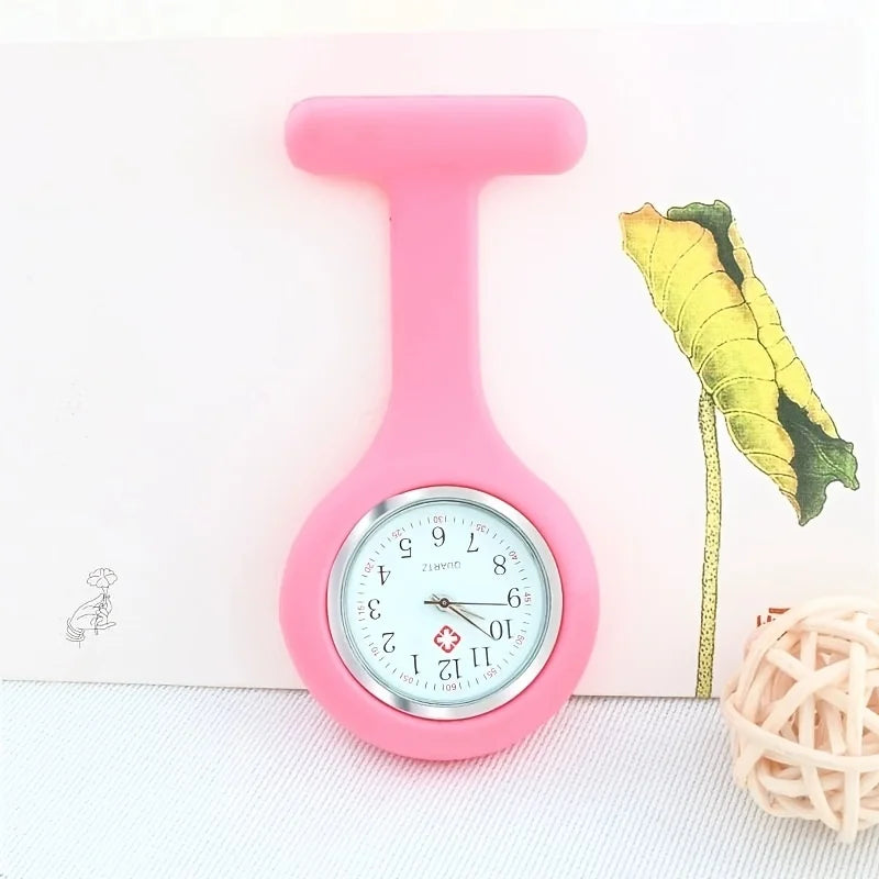 NULL Universal Quartz Analog Display Purple Silicone Jelly Covered Purple Nurses-Doctor Pin Fob Watches/Green/Yellow/Orange/Dark Blue/Baby Blue/Sky Blue