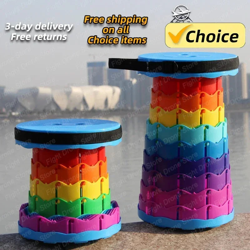 Outdoor Hard Plastic Round Flat Folding Chairs/Colors-Multicolor/Black/Blue/Red/Orange