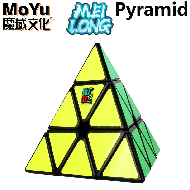 NULL Kids-Adults Medium-Hard Pyramid Magic Multicolor Plastic Triangle Shaped Twistable 3D Dissection Mechanical Puzzle Rubik Cubes Toys/Ages: 6-18 Years Old + Older/Colors-Red/Yellow/Multicolor/Blue/Orange/Black