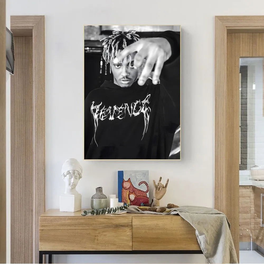 Unframed Waterproof HD Hip-Hop Juice WORLD Kraft Paper Art Prints/Colors-Black/Purple/Blue/Multicolor