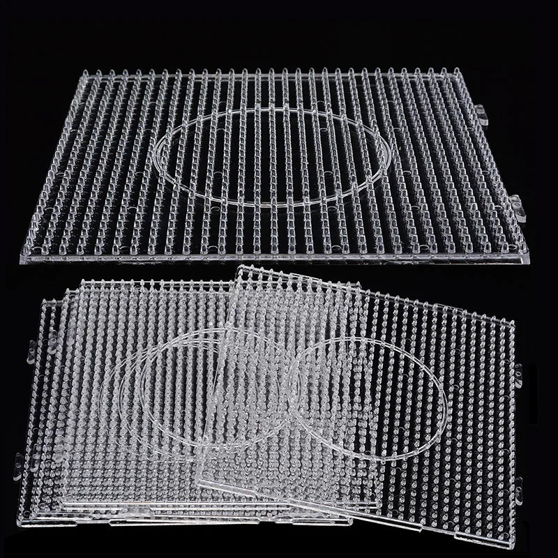 NULL Kids DIY Many Shapes Clear White Pegboard Template For Hama Beads-Jewelry Making Kits /Ages 6-12 Years Old /Colors-Clear/Geometric/White