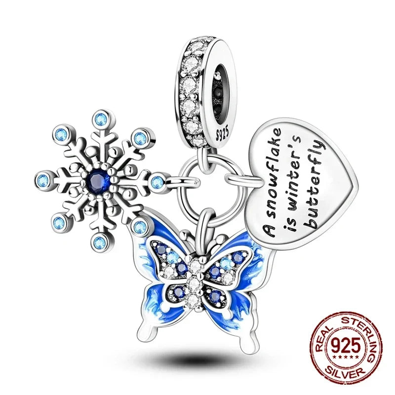 No-EN-Name-Null Women Sterling Silver Enamel Rainbow-Hot Air Balloon Design Fine Imitation Zircon Stone Glass Nuggets Beads Shaped Charms-Pendants/ Colors-Rainbow/Multicolor/Silver/Pink/Animal/Floral