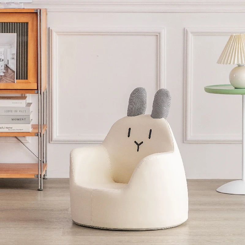 NULL Modern Synthetic Faux Leather Cartoon Dinosaurs-Little Bear-Rabbits Lazy Faux Leather Wear-Resistant Circular Arc Armchairs Babies-Toddlers Furniture Sets/Colors-White/Pink/Beige/Green/Blue/Multicolor/6 Months Old-Older