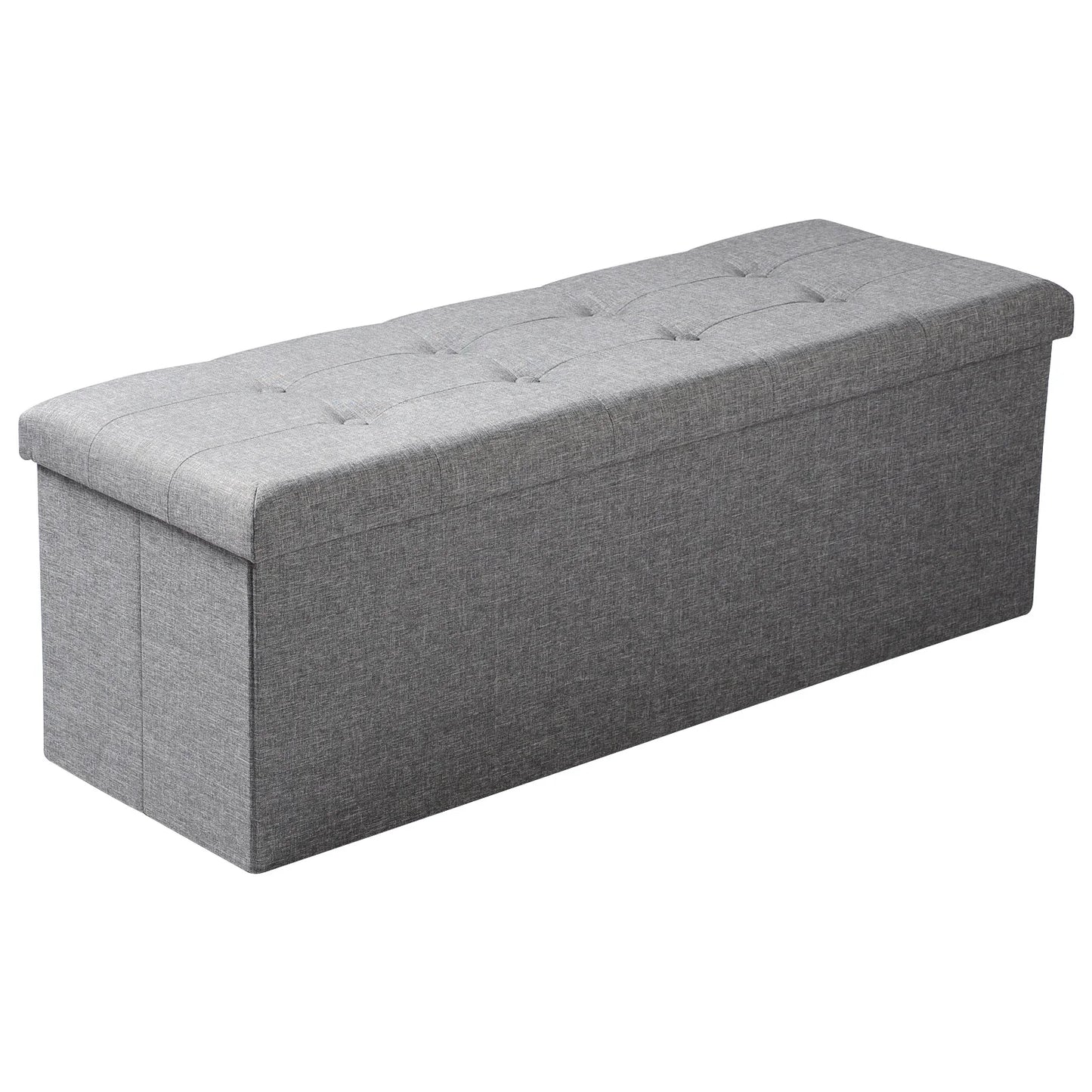 WOLTU Modern MDF Fiberboard Frame Rectangle Shaped Soft Comfortable Linen-Velvet Fabric Cushioned Top Bench-Seat-Storage Chest-Ottomans/Colors-Gray/Brown/Black/Beige/Pink/Weight Max :300 LBS